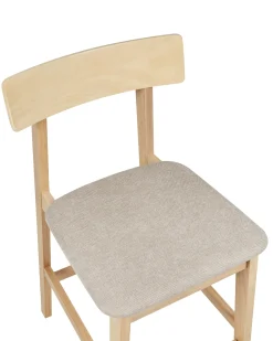 Sæt med 2 barstole ISANTI Træ Lysebrun/taupe
