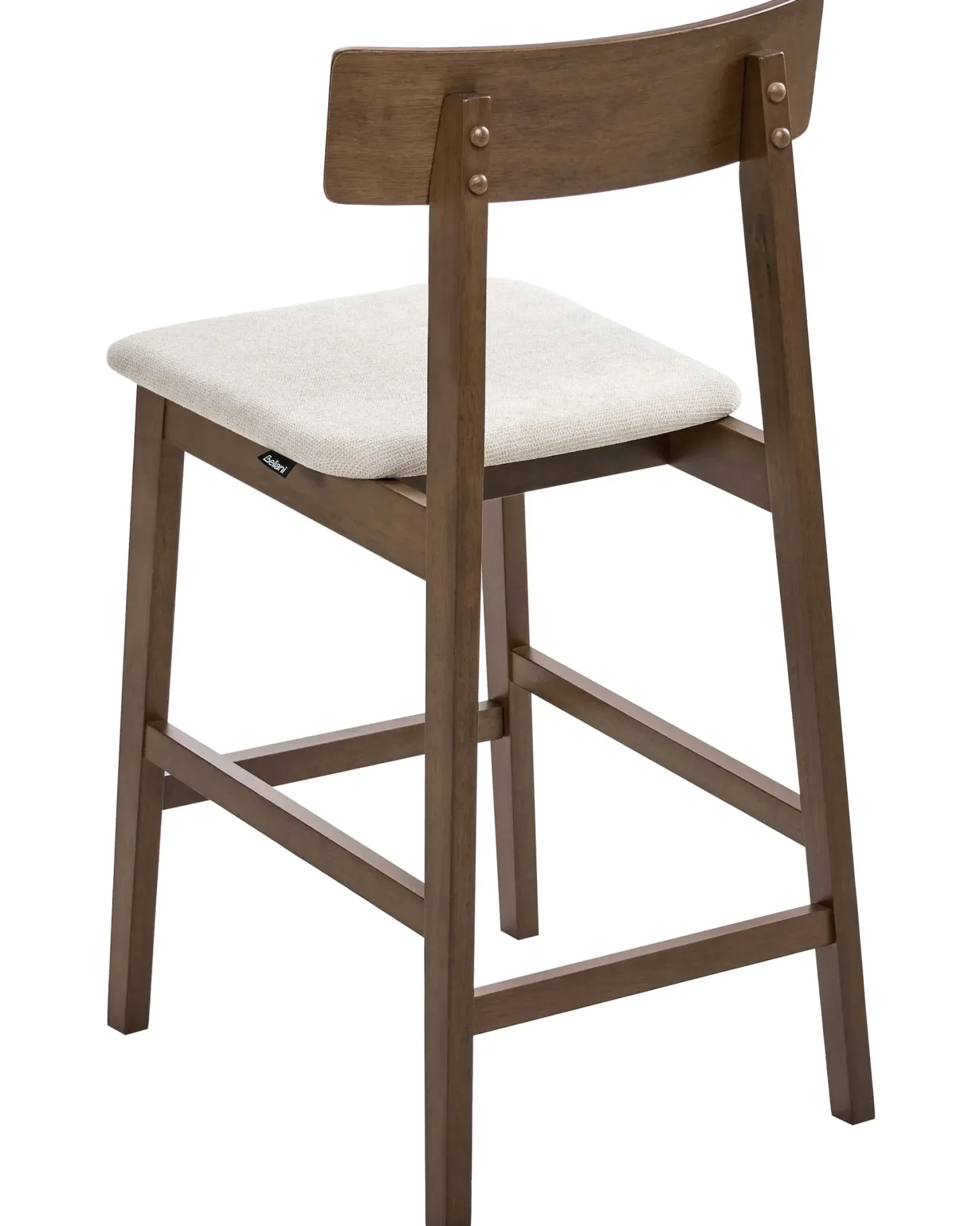 Sæt med 2 barstole ISANTI Træ Mørkebrun/taupe