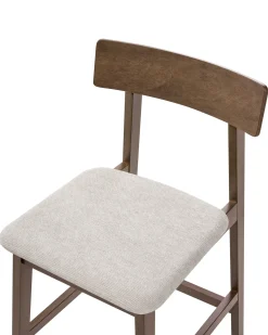 Sæt med 2 barstole ISANTI Træ Mørkebrun/taupe