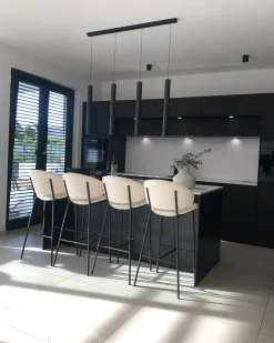 Sæt med 2 barstole KIANA Lys Beige