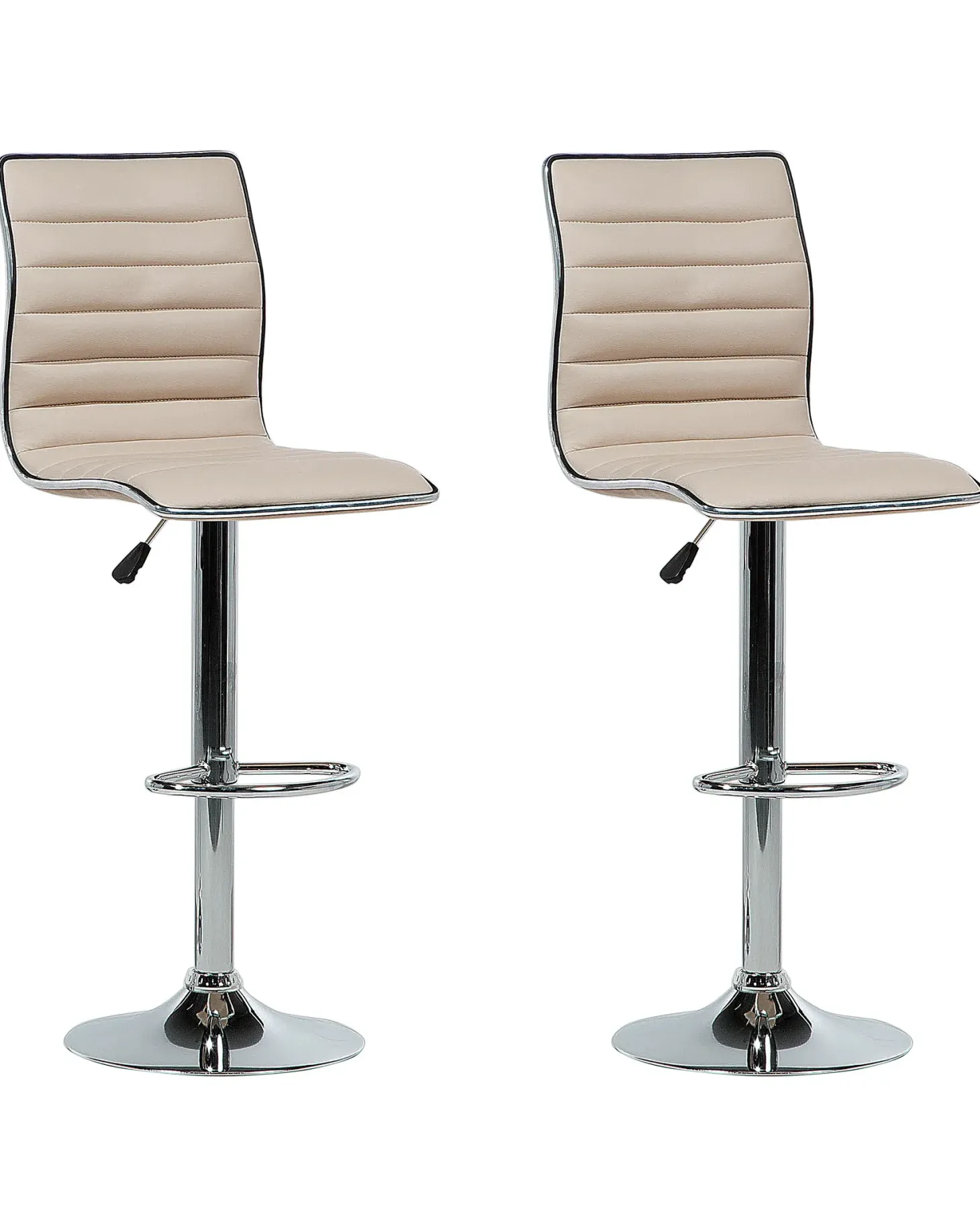 Sæt med 2 barstole LUCERNE Kunstlæder Lys Beige