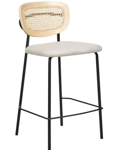 Sæt med 2 barstole MAYETTA Rattan Lys Beige