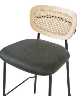 Sæt med 2 barstole MAYETTA Rattan Mørkegrøn