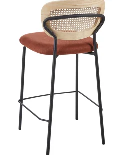 Sæt med 2 barstole MAYETTA Rattan Orange