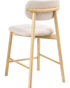 Sæt med 2 barstole MILLS Boucle Lysebrun/beige