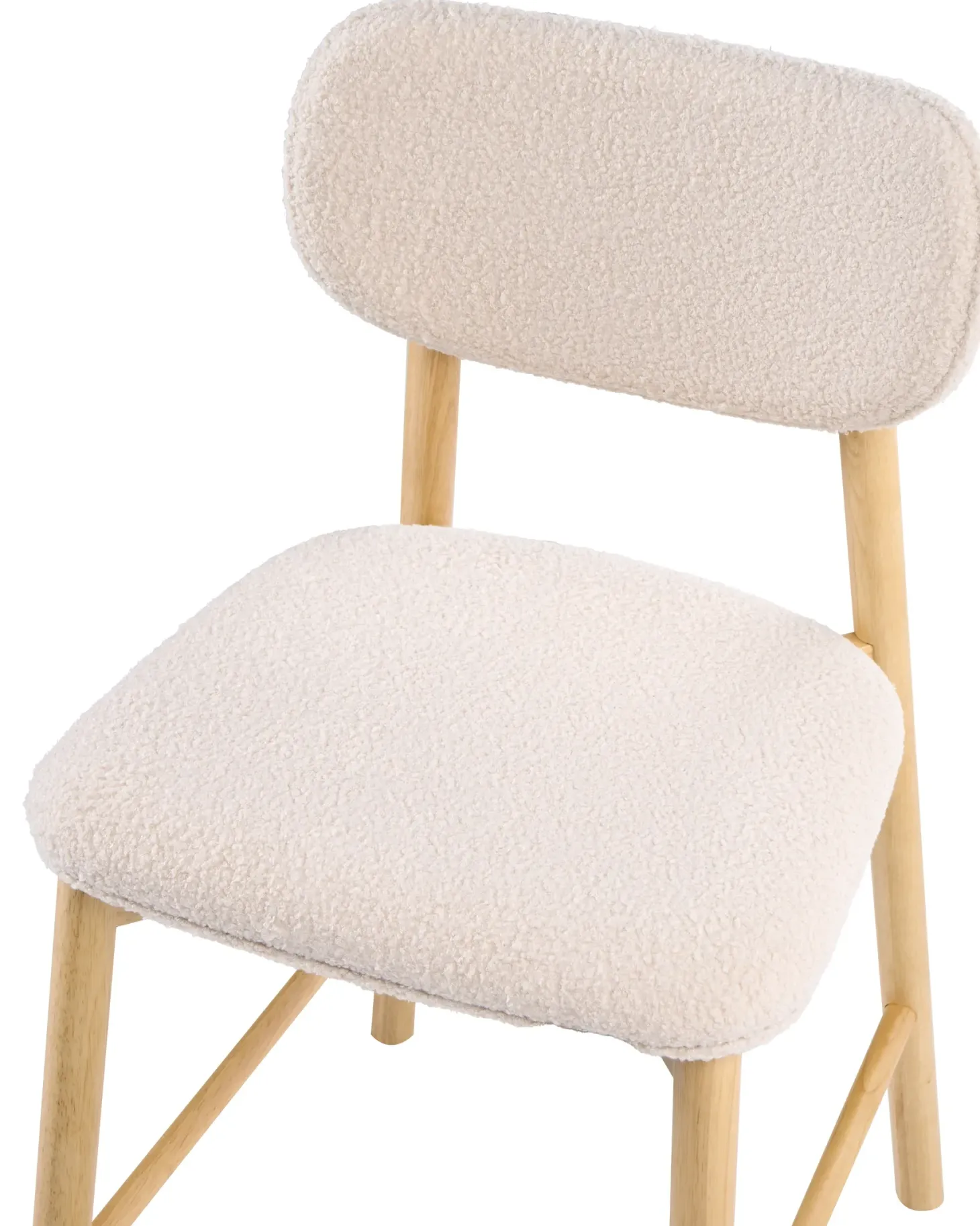 Sæt med 2 barstole MILLS Boucle Lysebrun/beige