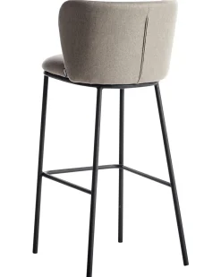 Sæt med 2 barstole MINA Brungrå