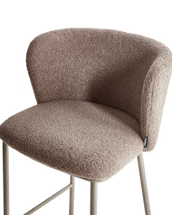 Sæt med 2 barstole MINA II Boucle Brun