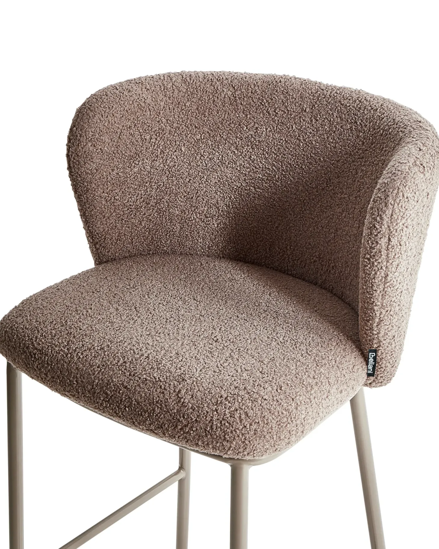 Sæt med 2 barstole MINA II Boucle Brun