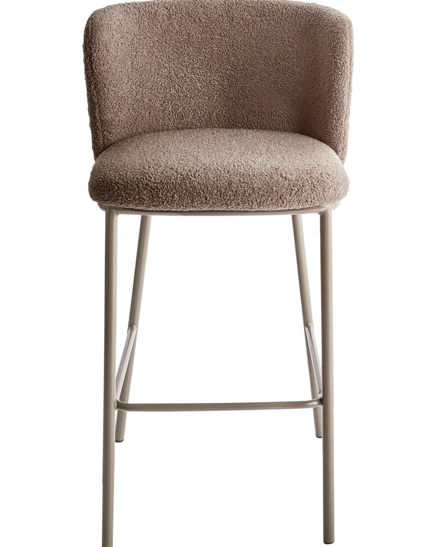 Sæt med 2 barstole MINA II Boucle Brun