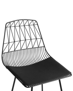 Sæt med 2 barstole PRESTON Metal Sort