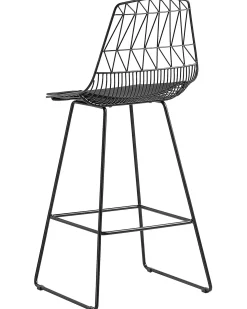 Sæt med 2 barstole PRESTON Metal Sort