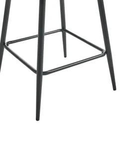 Sæt med 2 barstole SANILAC Velour Brungrå