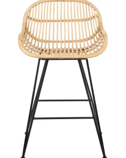 Sæt med 2 barstole TERRELL Rattan Naturlig