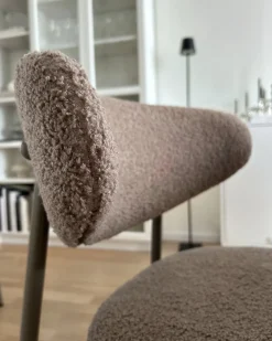 Sæt med 2 barstole UNITY Boucle Brungrå