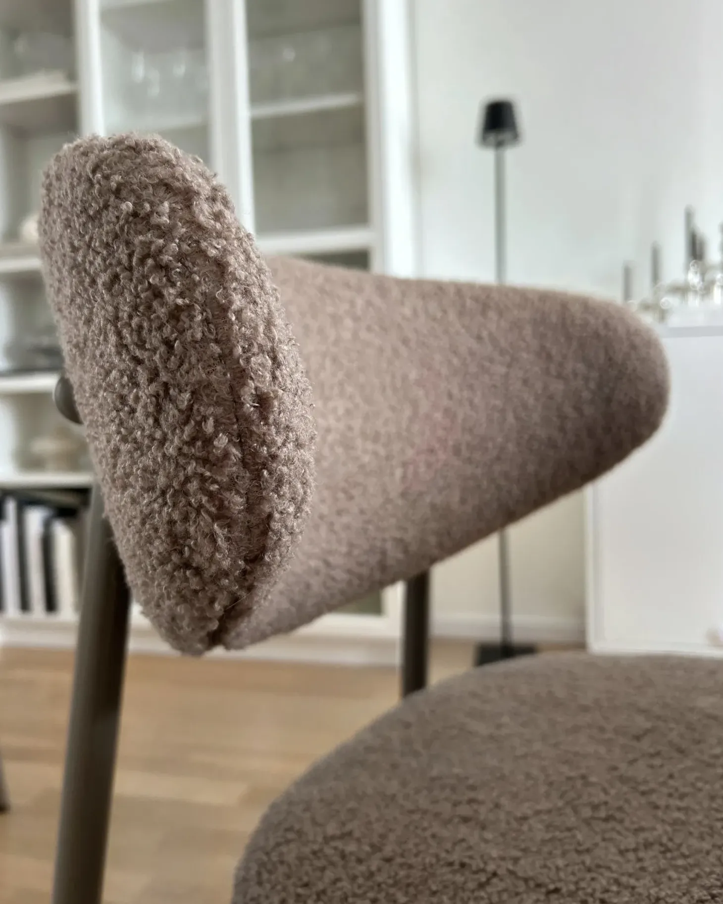 Sæt med 2 barstole UNITY Boucle Brungrå