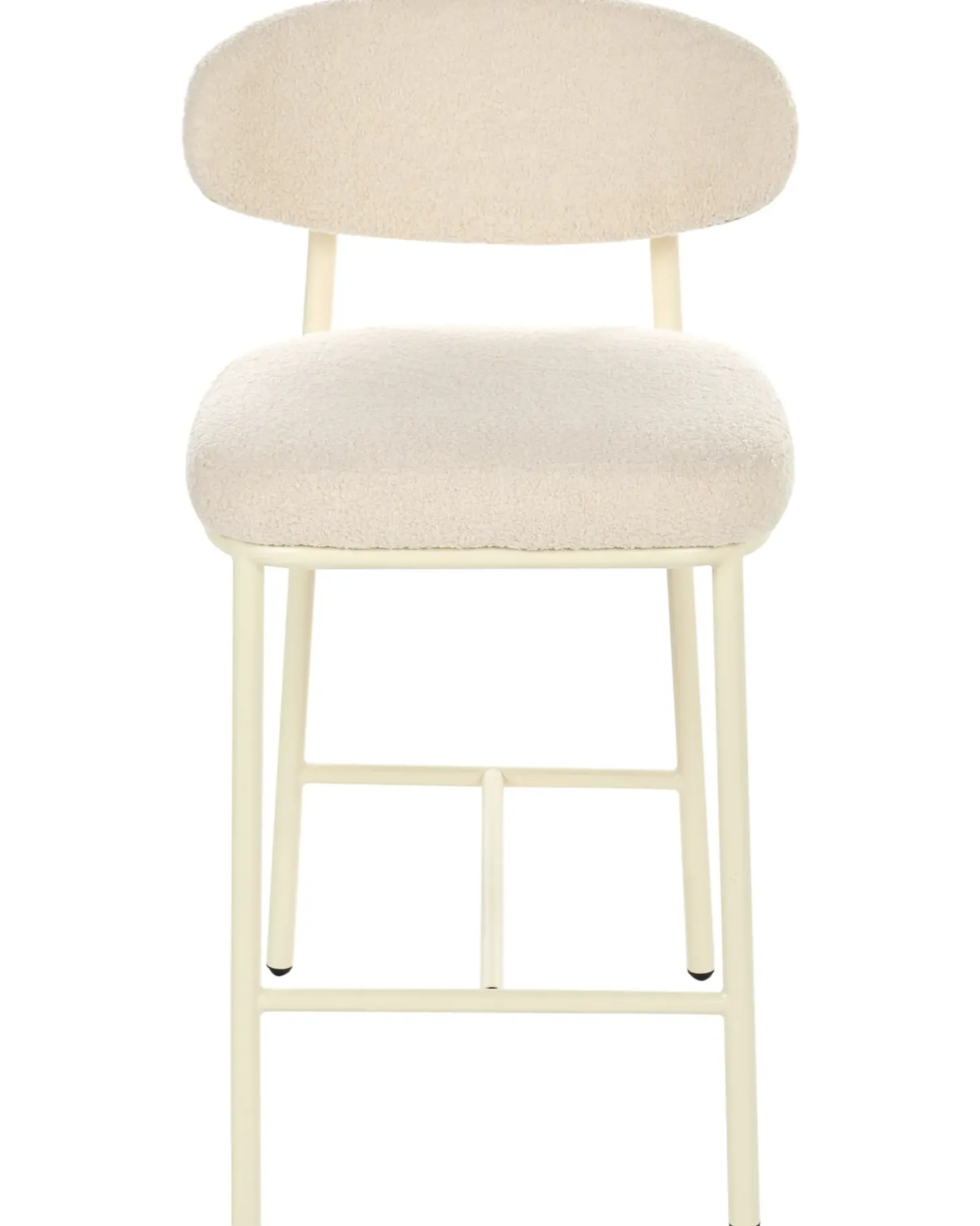 Sæt med 2 barstole UNITY Boucle Lys Beige