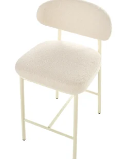 Sæt med 2 barstole UNITY Boucle Lys Beige