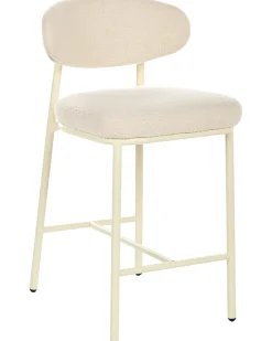 Sæt med 2 barstole UNITY Boucle Lys Beige