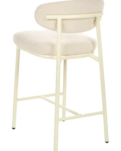 Sæt med 2 barstole UNITY Boucle Lys Beige