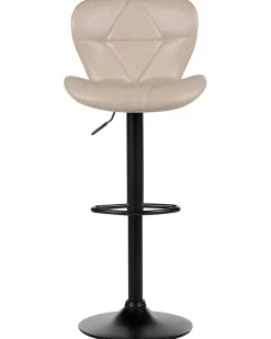 Sæt med 2 barstole VALETTA Kunstlæder Lys Beige