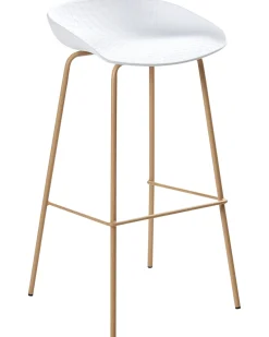 Sæt med 4 barstole VENLO Hvid