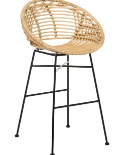 Sæt med 2 barstole WINDOM Rattan Naturlig