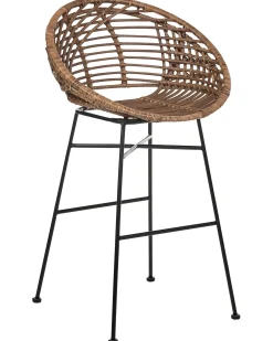 Sæt med 2 barstole WINDOM Rattan Brun