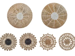 Sæt med hængende dekorationer PINTANO Søgræs 50/35/36 cm Naturlig