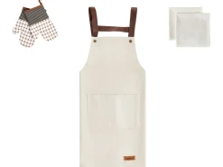 Sæt med køkkentekstiler LACTUCA Beige