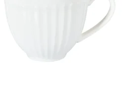 Sæt med 4 kopper med underkopper COWSLIP Porcelæn Hvid