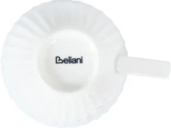 Sæt med 4 kopper med underkopper COWSLIP Porcelæn Hvid