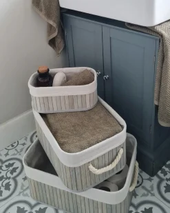 Sæt med 5 kurve TALPE Bambus Grå