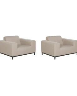Sæt med 2 lænestole ROVIGO Beige