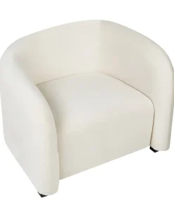 Sæt med 2 lænestole VELTADA Velour Cremehvid