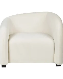 Sæt med 2 lænestole VELTADA Velour Cremehvid