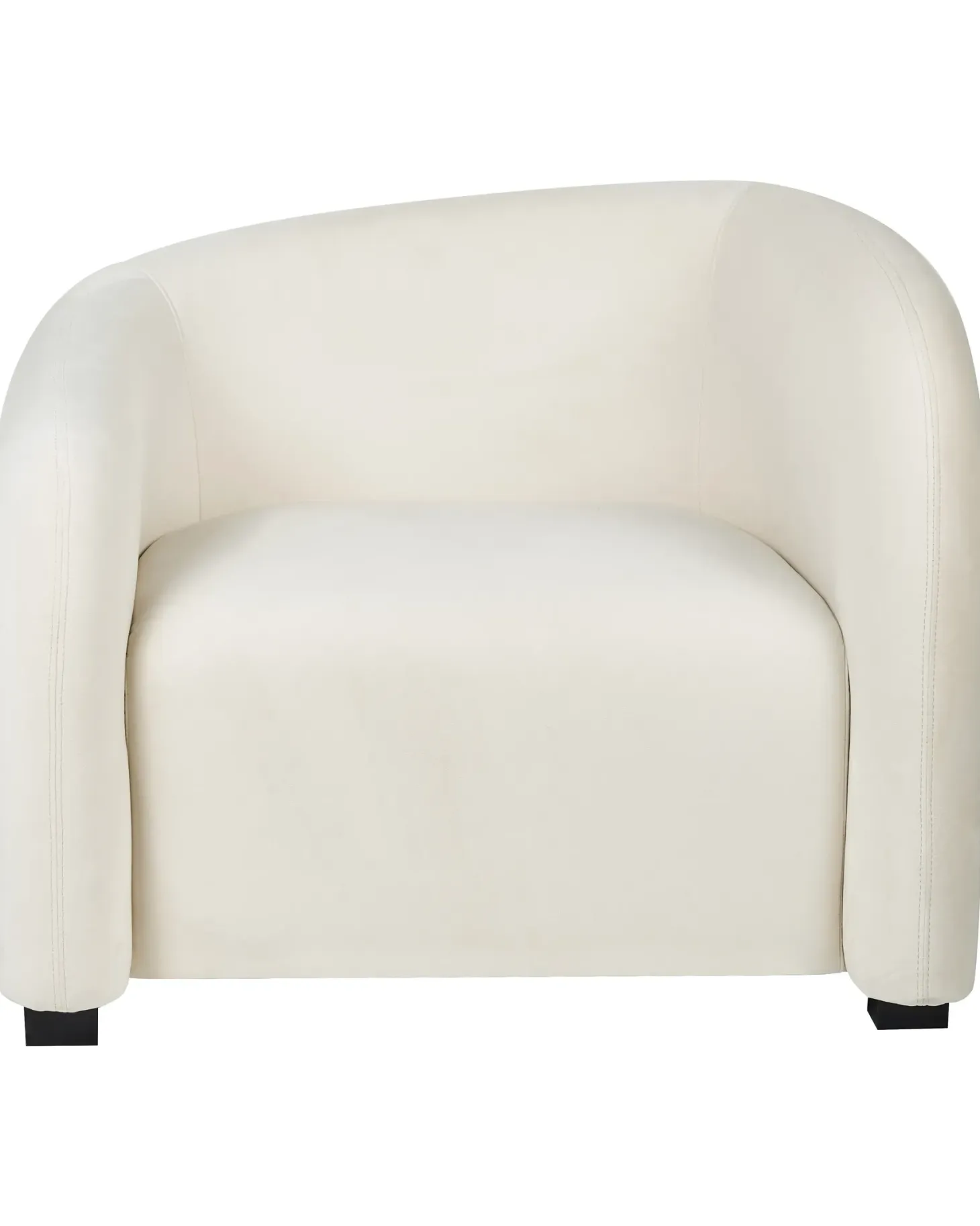 Sæt med 2 lænestole VELTADA Velour Cremehvid