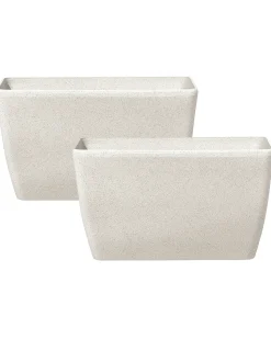 Sæt med 2 plantekrukker BARIS 74 cm Beige