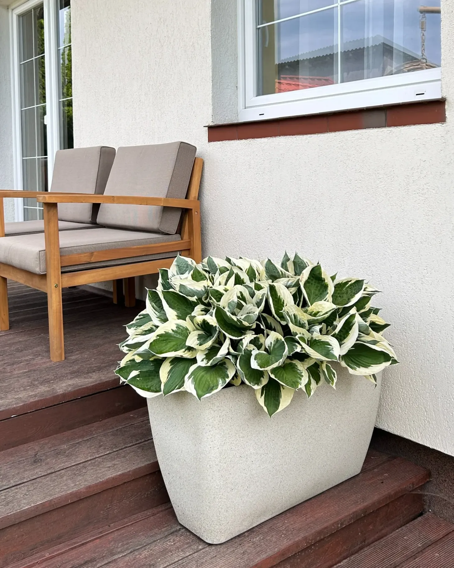 Sæt med 2 plantekrukker BARIS 74 cm Beige