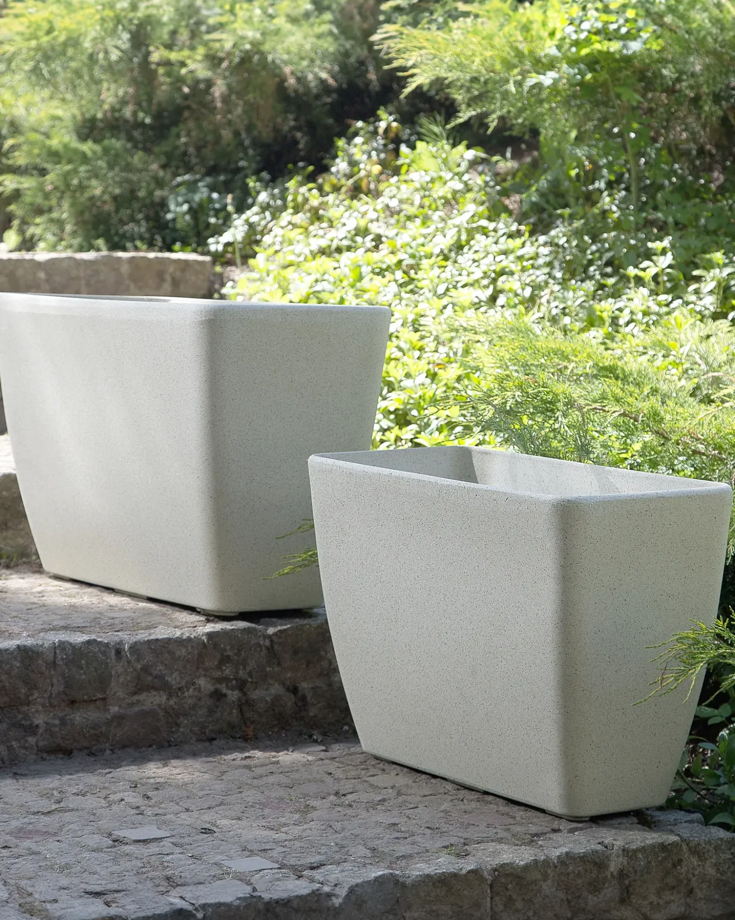 Sæt med 2 plantekrukker BARIS 74 cm Beige