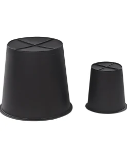 Sæt med 2 plantekrukker BRODIEA 26/45 cm Lysebrun PE-rattan