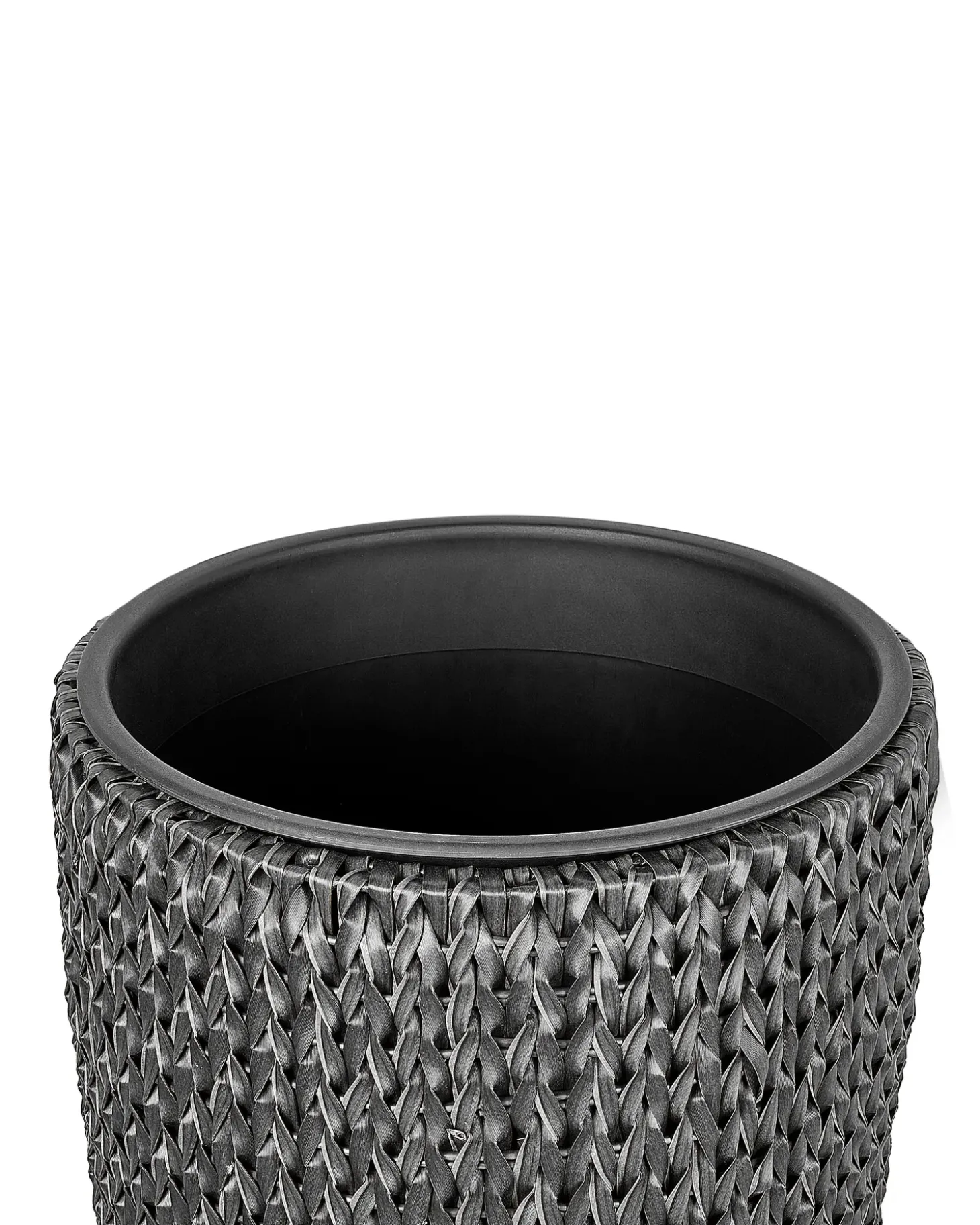 Sæt med 2 plantekrukker CEDRUS 37/45 cm Sort PE-rattan