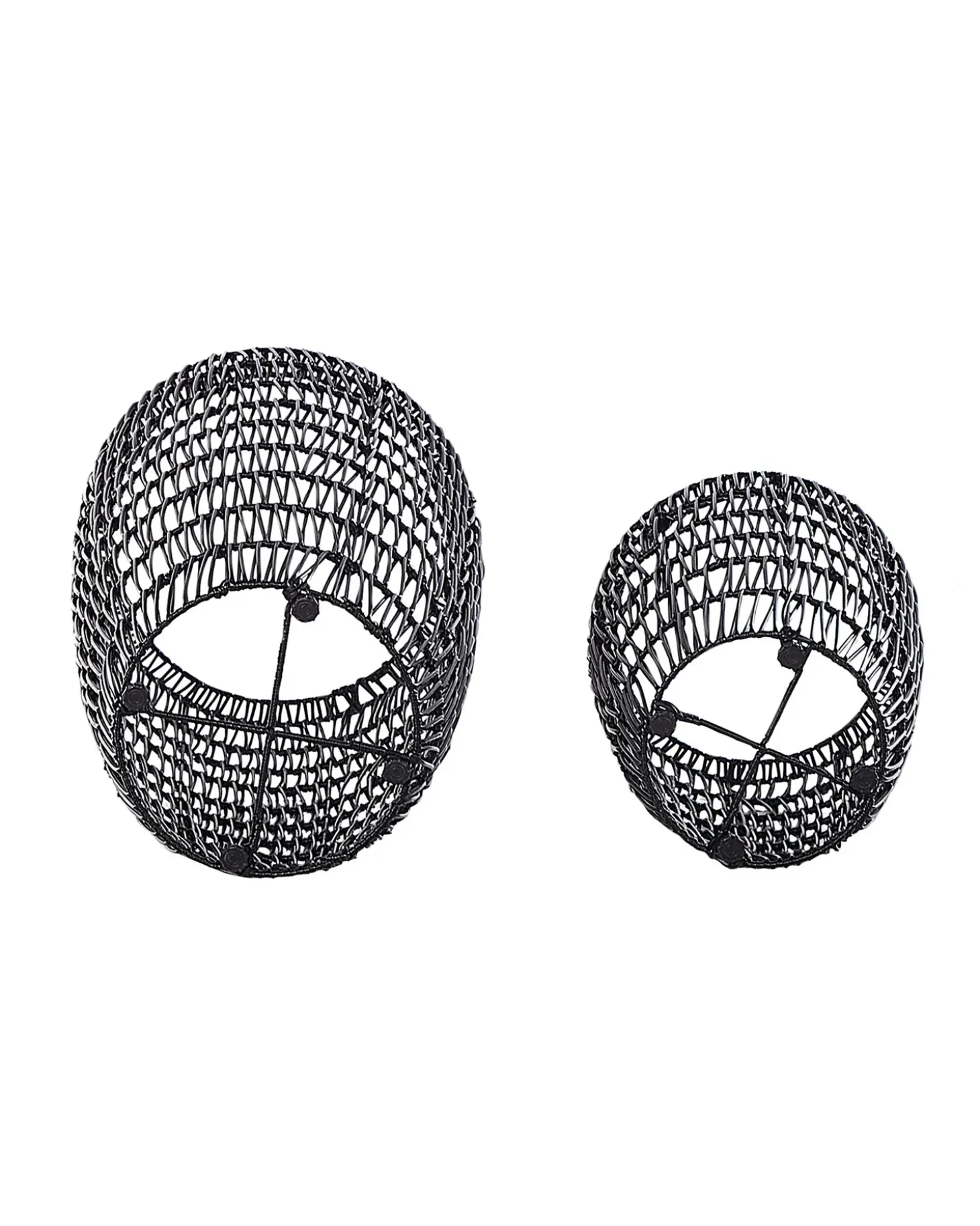 Sæt med 2 plantekrukker CHELONE 26/34 cm Sort PE-rattan