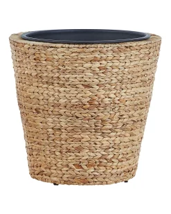 Sæt med 3 plantekrukker PLAKA 29/37/49 cm Naturlig Vandhyacint