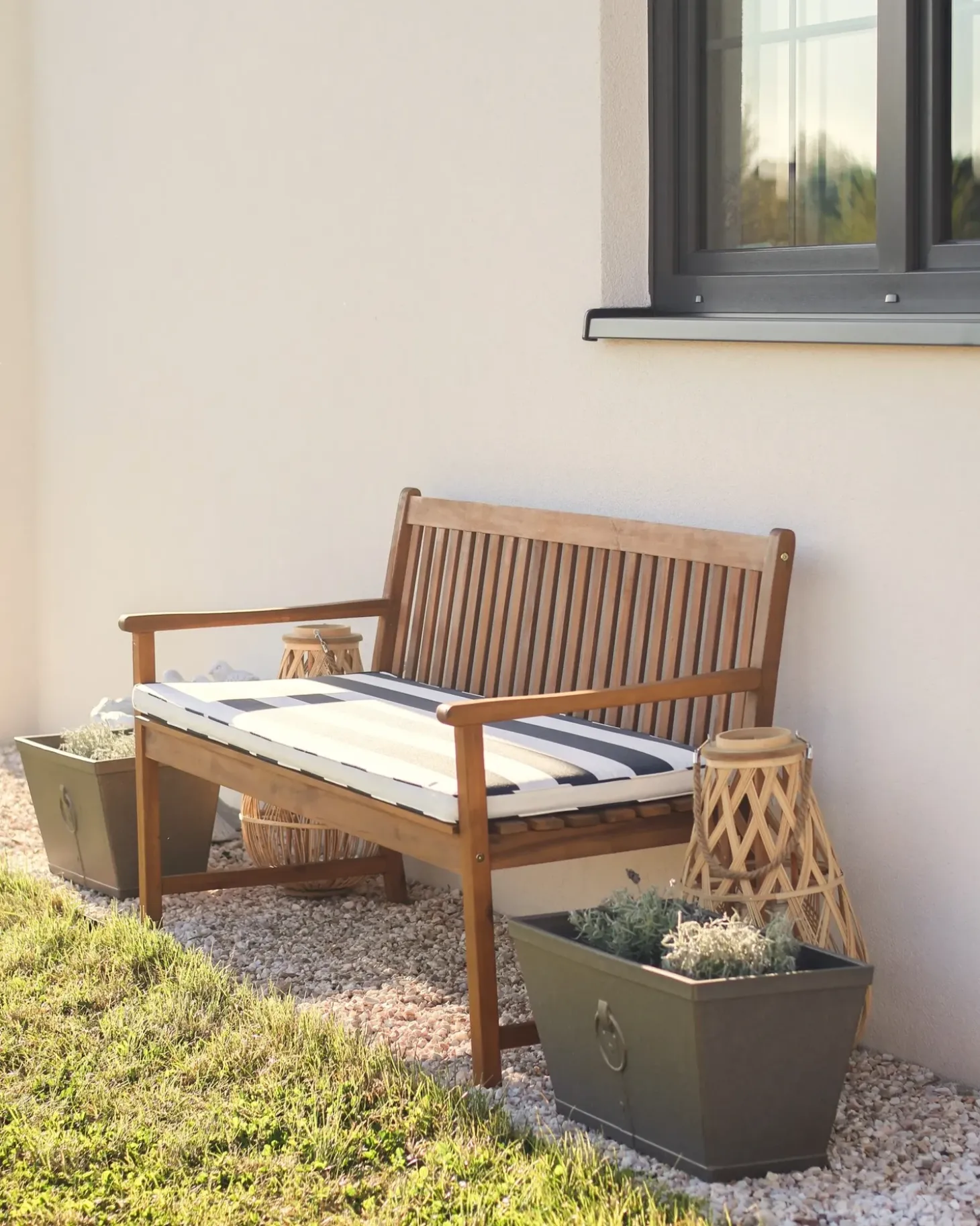 Sæt med 2 plantekrukker PORIA 60 cm Grå