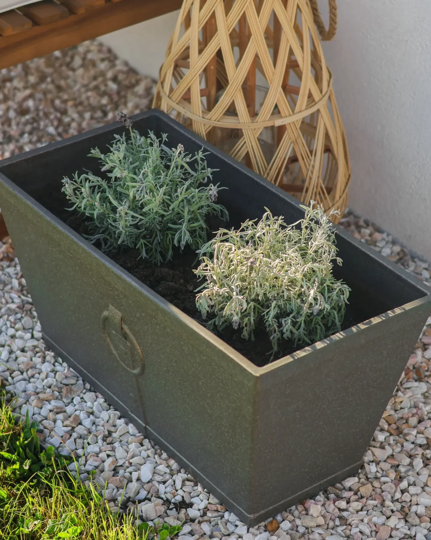 Sæt med 2 plantekrukker PORIA 60 cm Grå