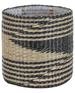Sæt med 3 plantekrukker RATTAIL Søgræs 32/29/27 cm Sort