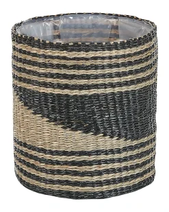 Sæt med 3 plantekrukker RATTAIL Søgræs 32/29/27 cm Sort