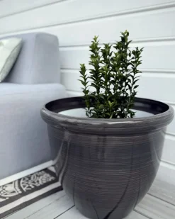 Sæt med 2 plantekrukker TESALIA 44 cm Brun