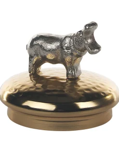 Sæt med 2 pynteæsker LAKI Glas Guld